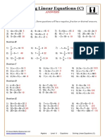 Solving Linear Equations (C) : Answers