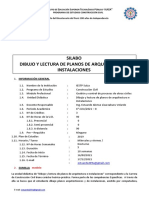 Silabo - DIBUJO Y LECTURA DE PLANOS DE ARQUITECTURA E INSTALACIONES