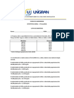 Lista AGRONOMIA Estatistica Geral - 2021