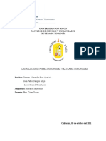 Relaciones Prematrimoniales y Extramatrimoniales