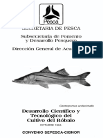 Desarrollo Científico y Tecnológico Del Cultivo de Robalo - 1994