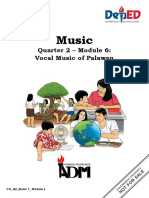 Music: Quarter 2 - Module 6: Vocal Music of Palawan