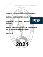 Analisis de La Simulacion de Audiencia en Juicio Oral