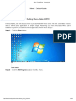 Word - Quick Guide - Tutorialspoint