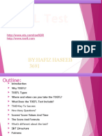 Toefl Test: By:Hafiz Haseeb 3691