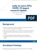 Opportunity To Learn (OTL) and COVID-19 Impact Research Update