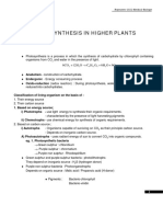 Photosynthesis in Higher Plants