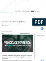 Velocidade Periférica X Material Construtivo