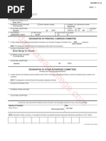 Fec Form 2: Statement of Candidacy