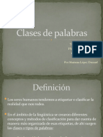 Clases de Palabras