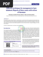 Different Techniques For Management of Pier Abutment: Reports of Three Cases With Review of Literature