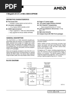 4 Megabit (512 K X 8-Bit) CMOS EPROM: Distinctive Characteristics