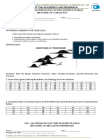 Ge4 - Mathematics in The Modern World Measure of Variation