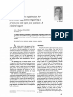 The Dowel-Up Bite Registration For Functional Appliances Requiring A Protrusive and Open Jaw Position: A Clinical Report