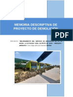 Memoria Descriptiva Demolicion