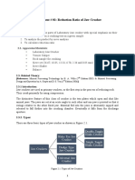 Experiment 02 Reduction Ratio of Jaw Crusher