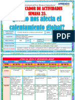 PLANIFICADOR DE ACTIVIDADES SEMANA 25 Quinto Grado