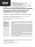 CEREDA, 2013 - Anthropometric Indices of Fat Distribution and Cardiometabolic Risk in Parkinson's Disease