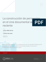 La Construcción de Personajes en El Cine Documental Argentino Reciente - Lanza Pablo Hernan