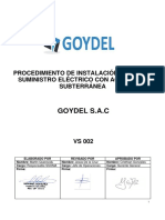 P-SSOMA-01 Procedimiento de Instalación de Suministro Eléctrico Con Acometida Subterránea