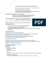 Demonstration Lesson Plan in Practical Research 1