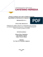 Validación de Cartillas Educativas en Salud Renal para Pacientes Con Enfermedad Renal Crónica 3b y 4 Del Hospital Nacional IV Alberto Sabogal Sologuren EsSalud