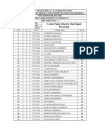 Course Name: Discrete Time Signal Processing