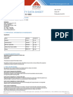 Material Safety Data Sheet: PVC & CPVC Cleaner 10-1800