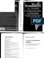 Nussbaum La Nueva Intolerancia Religiosa