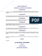 Decreto Número 39-89 Ley de Armas y Municiones