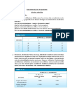 Guía de Investigación de Operaciones - Teoría de Deciciones