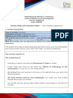 Activity Guide and Evaluation Rubric - Unit 2 - Task 4 - Speaking Assignment