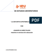 La Disyutiva Epistemologicajoaquín Álvarez Pulido