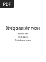 Développement D Un Module. Structure D Un Module Le Modèle de Données Définition Des Vues Et Des Menus