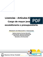 Licencias - Articulos 67deg y 71degcargo de Mayor Jerarquia Escalafonaria o Presupuestaria 7