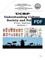 Understanding Culture, Society and Politics: First Quarter