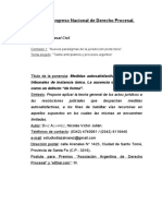 Medidas Autosatisfactivas Dictadas Por Tribunales de Instancia Única.