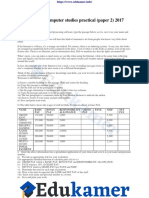 Uneb U.C.E Computer Studies Practical (Paper 2) 2017: This Section Is Compulsory