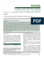 Effect of Treadmill Walking Training With Deep Breathing Exercises On Pulmonary Functions in Patie