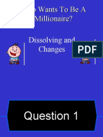 Who Wants To Be A Millionaire? Dissolving and Changes