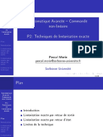 Automatique Avancée Commande Non-Linéaire P2: Techniques de Linéarisation Exacte