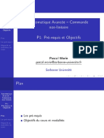 Automatique Avancée Commande Non-Linéaire P1: Pré-Requis Et Objectifs