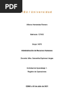 Actividad de Aprendizaje 1. Registro de Operaciones