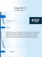 Pharmacology Lab (1) : Routes of Drug Administration