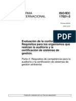 Traducción Norma ISO-IEC 17021-2 - 2016