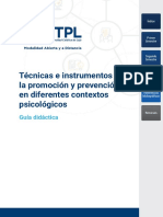 Guia Didactica Técnicas e Instrumentos para La Promoción y Prevención en Diferentes Contextos Psicológicos