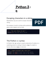 Learn Python 3 Strings: Escaping Characters in A String