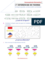 Semejanzas y Diferencias de Figuras para Primer Grado de Primaria