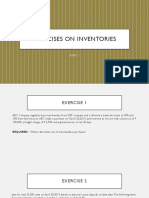 Exercises On Inventories