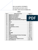 Oct 21 Time Table